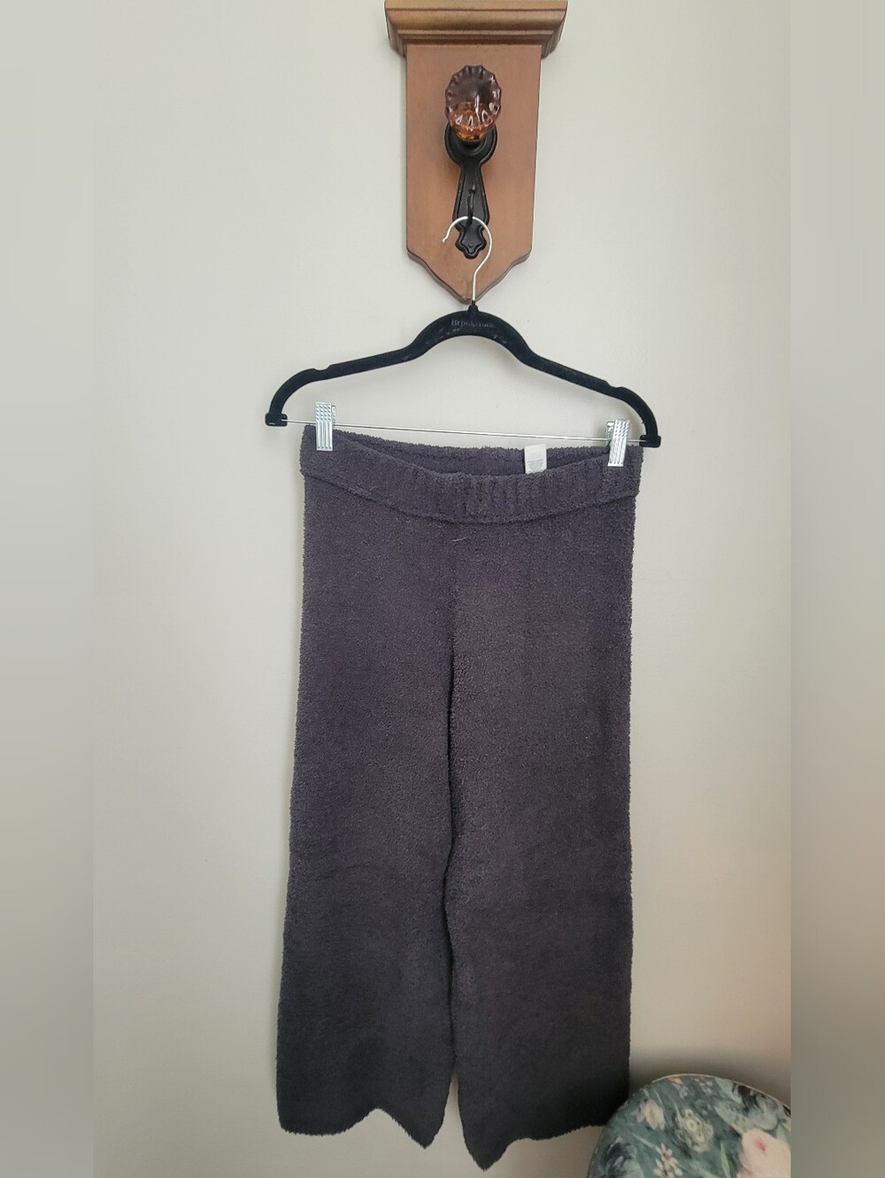 Aerie Size S Fuzzy Soft Lounge Pants - Dark Gray